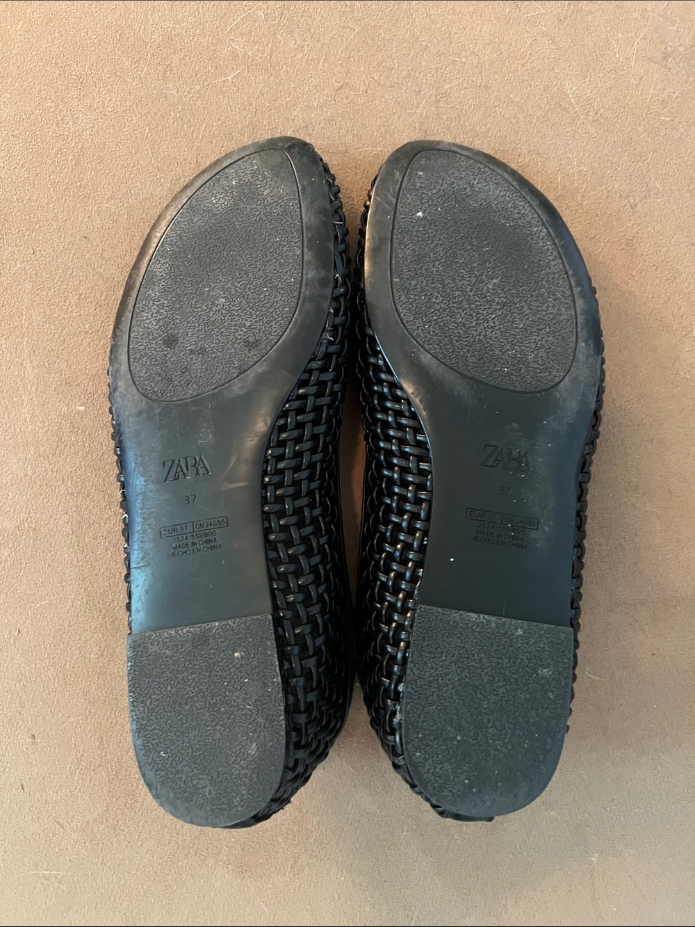 Zara Black Woven Women's Shoes - Picture 8 of 11